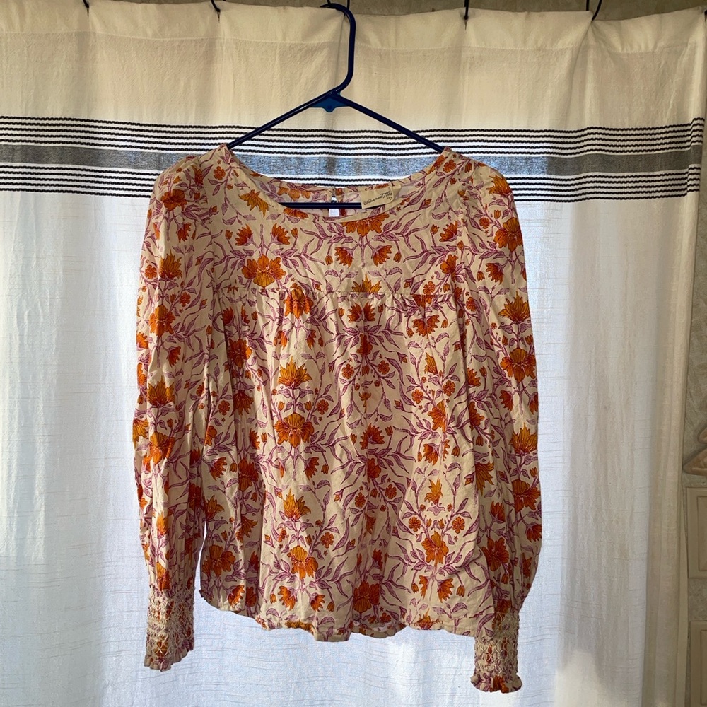 Floral Long Sleeve Women's Top